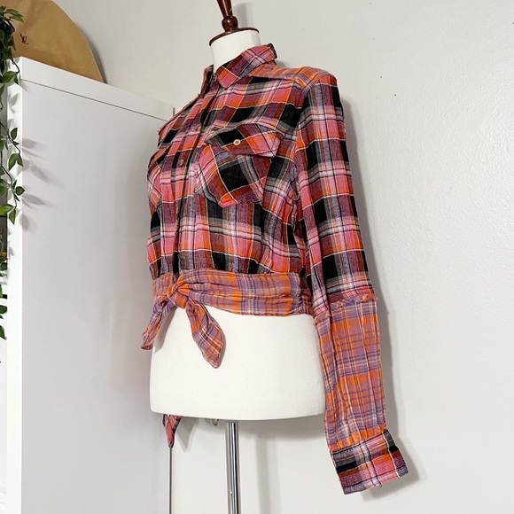 Free People We The Free‎ Womens Shirt First Bloom Plaid Multicolor Size Small - Picture 7 of 12